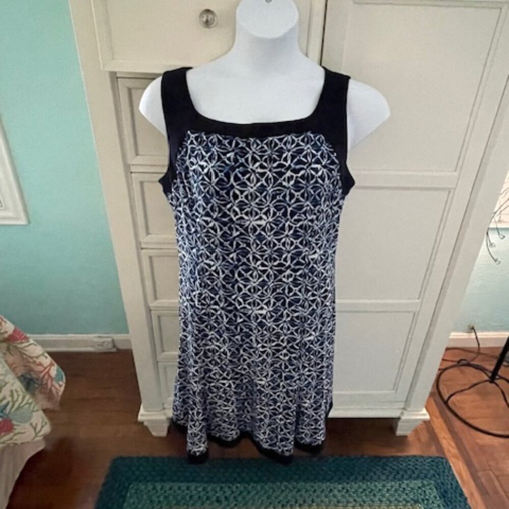 Chaps Royal/Navy Blue Flirty Sleeveless Dress XL